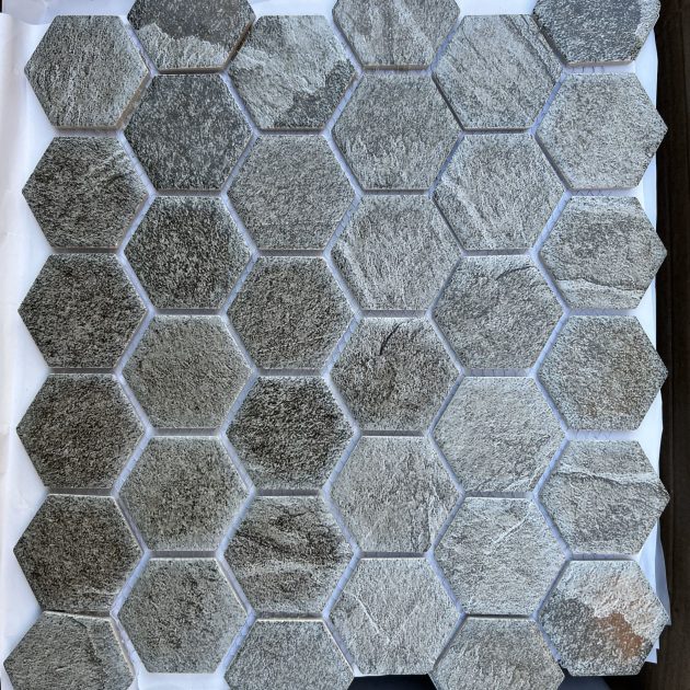 11x13 GLO C5251 GREY 2"x2.3" HEXAGON MOSAIC - MATT